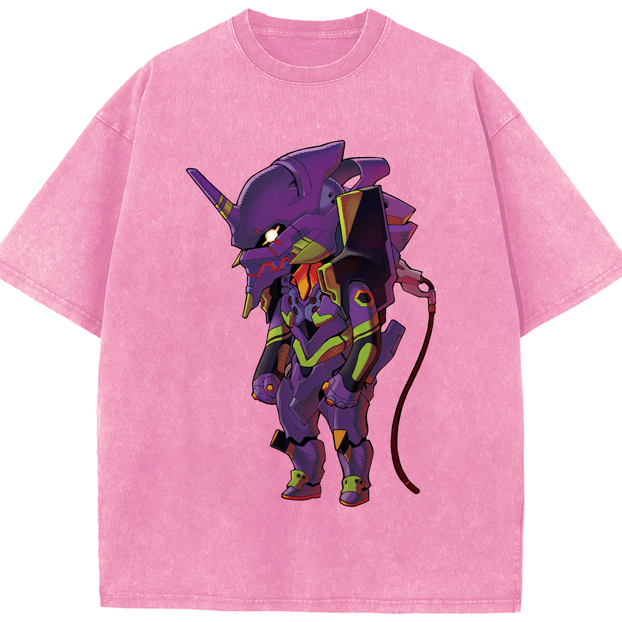 （画像用） EVA 新世紀エヴァンゲリオン 綿100% ヴィンテージ風 半袖Tシャツ（フロントプリント）